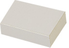 Micro-Tec B25 weiße Pappkartons mit Faltdeckel, 300gr/m2, 54 x 37 x 16 mm